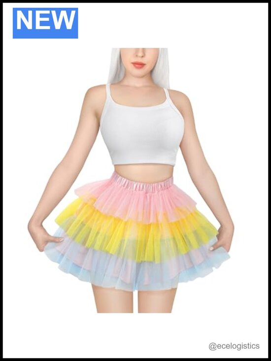 Other - Tulle Puffy Petticoat Tutu Ballet Bubble Skirt with Elastic Waist